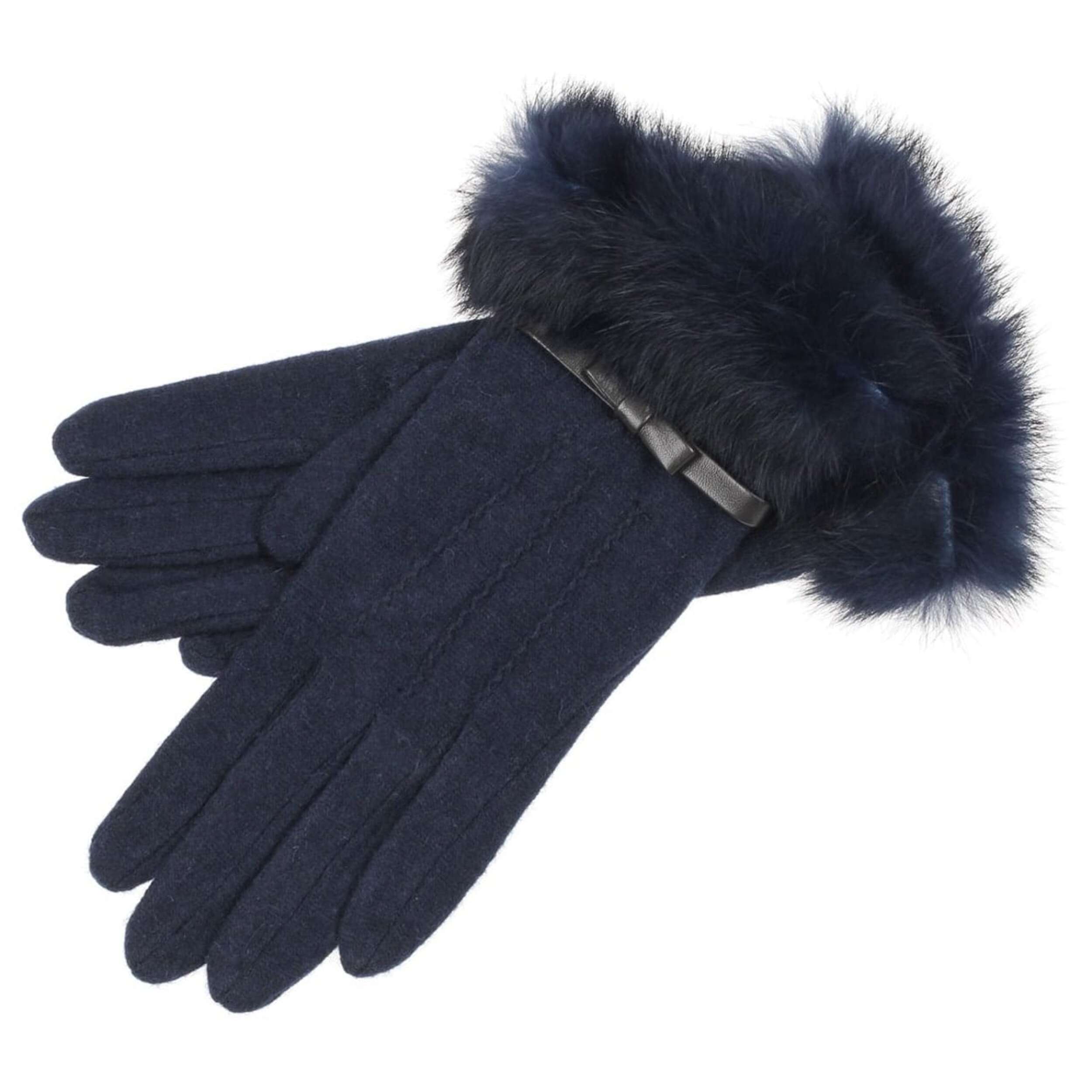 Lapin Fur Wool Gloves by McBURN 143 95 z
