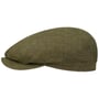 Belfast Linen Summer Flat Cap by Stetson oliwkowy