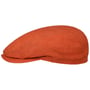 Belfast Linen Summer Flat Cap by Stetson pomarańczowy-czerwony