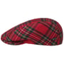 Tartan Check Flat Cap by Lipodo czerwony