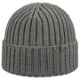 Czapka z Dzianiny Ściągaczowej Merino by Lierys szary