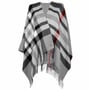 Checked Poncho by Fraas szary