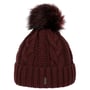 Czapka z Mankietem Cable Knit by McBURN bordowy