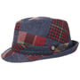 Kapelusz Merino Patchwork Trilby by Lierys niebieski