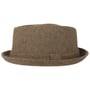 Diamond Crown Herringbone Wool Hat by Lipodo brązowo-beżowy