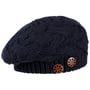 Beret z Dzianiny Jil by Lierys ciemnoniebieski