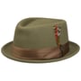 Stout Pork Pie Wool Felt Hat by Brixton khaki