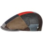 Capri Bic Leather Patchwork Flat Cap by Lierys kolorowy