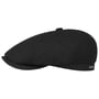 Brooklin Wool Cashmere Flat Cap by Stetson czarny
