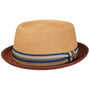 Kapelusz Słomkowy Licano Toyo Pork Pie by Stetson naturalny-czerwony