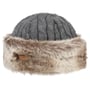 Czapka Cable Knit Faux Fur by Barts antracytowy