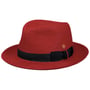 Kapelusz Słomkowy Samuel Livorno Fedora by Mayser czerwony