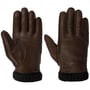 Rękawiczki Deerskin Primaloft Rib by Hestra ciemnobrązowy