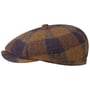 Kaszkiet Hatteras Ankeny Wool Check by Stetson brązowy