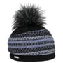 Czapka Milled Wool Faux Fur Pom by Seeberger ciemnoniebieski