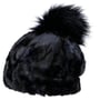 Czapka z Pomponem Fake Fur by Gebeana ciemnoniebieski