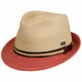 Kapelusz Słomkowy Montenovo Trilby by Lipodo beżowo-czerwony