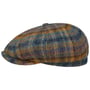 Kaszkiet Hatteras Shetland Plaid by Stetson niebiesko-żółty