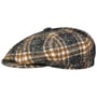 Czapka Kaszkiet Kyoto Wool Check by Alfonso D’Este czarno-beżowy