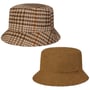 Kapelusz Dwustronny Small Checks Bucket by Lipodo beżowy