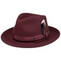 Kapelusz Wełniany Grayson Fedora by Stetson bordowy