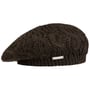 Beret z Dzianiny Uni by Seeberger ciemnobrązowy