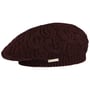 Beret z Dzianiny Uni by Seeberger bordowy
