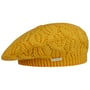 Beret z Dzianiny Uni by Seeberger żółty