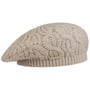 Beret z Dzianiny Uni by Seeberger jasnobeżowy