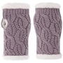 Mitenki z Dzianiny Cable Knit by Seeberger liliowy