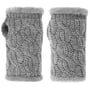 Mitenki z Dzianiny Cable Knit by Seeberger szary