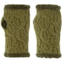 Mitenki z Dzianiny Cable Knit by Seeberger oliwkowy