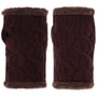 Mitenki z Dzianiny Cable Knit by Seeberger bordowy