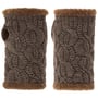 Mitenki z Dzianiny Cable Knit by Seeberger szarobrązowy