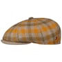 Kaszkiet Napoli Wool Check by Alfonso D'Este beżowy