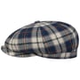 Kaszkiet Caroma Check 8 Panel by JJ Hats niebieski