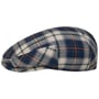 Kaszkiet Caroma Check Driver by JJ Hats niebieski