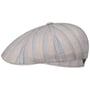 Kaszkiet Lniany Tesrick Stripe by Stetson beżowo-niebieski