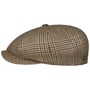 Kaszkiet Larkhaven Check 8 Panel by Balmoral beżowo-niebieski