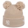 Czapka Beanie NY Yankees Double Pom by New Era jasnobeżowy
