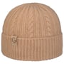 Czapka z Merynosów Cable Knit by Gebeana beżowy