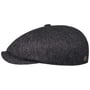 Kaszkiet 8 Panel Wool Herringbone by Balmoral szaro-czarny
