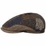 Kaszkiet Patchwork Driver by JJ Hats niebiesko-beżowy