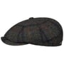Kaszkiet Hatteras Harris Tweed Check by Stetson antracytowy nakrapiany