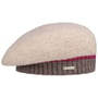 Beret Baskijski Shiny Stripe by Seeberger jasnobeżowy