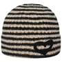Czapka z Mankietem Twotone Knit by Seeberger beżowo-czarny