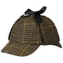 Czapka Deerstalker Houndstooth by Lipodo oliwkowy