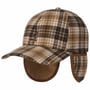 Czapka z Nausznikami Classic Plaid by Kangol brązowo-beżowy